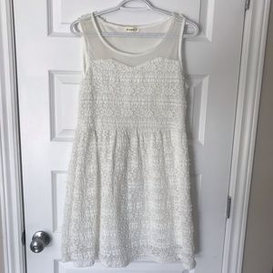 Ginger G Lace and mesh mini dress